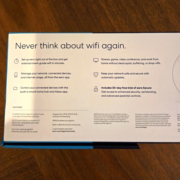 eero 6 Dual Bands Mesh WiFi System, 5000 Sq. Ft., Up To 500 Mbps - Picture 8 of 10